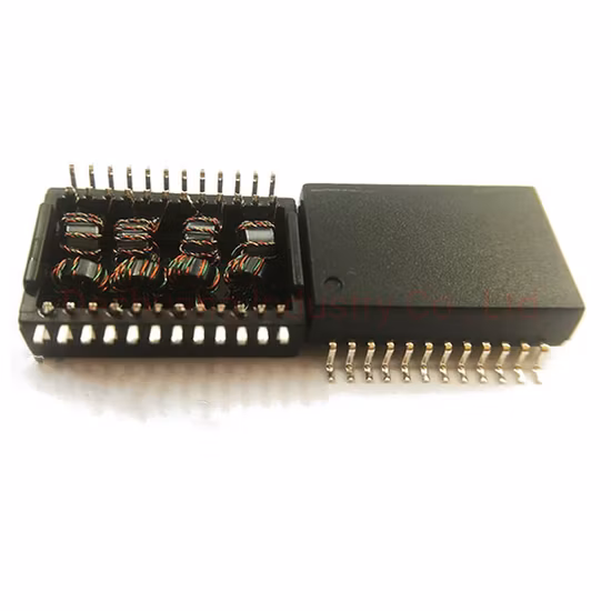 低価格無料サンプルギガビットネットワークフィルターイーサネット絶縁磁気回路 SMD DIP トロイダル電気 LAN 変圧器モジュール PCBA 用